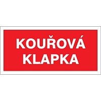 Značka Kouřová klapka, samolepicí fólie, 100 × 210 mm